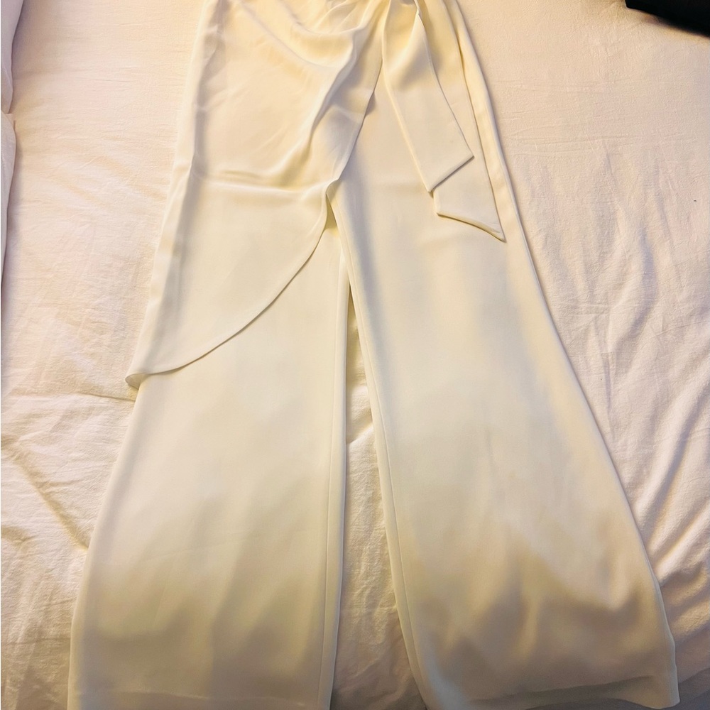 Cinq à Sept Cream Wide Leg Pants